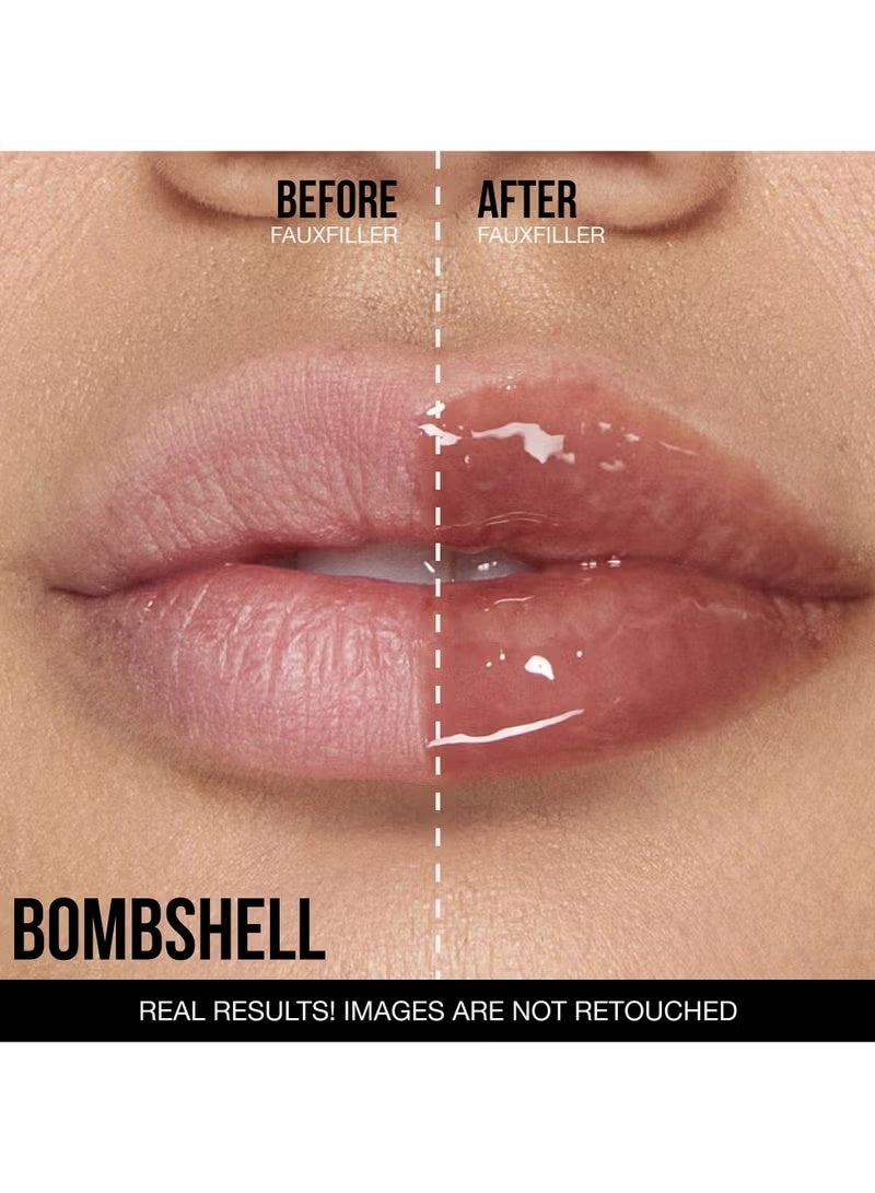 Huda Faux Filler Extra Shine Lip Gloss Bombshell - 3.9ml - Image 3